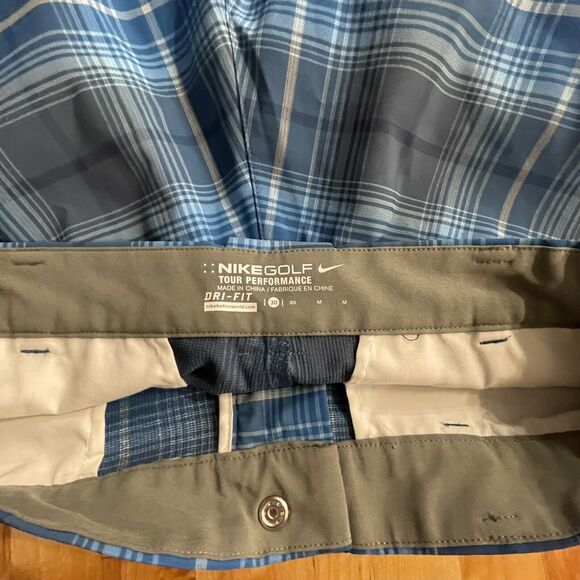 Nike Golf Short Tour Performance Plaid‎ Golf Casual Active Athleasure Mens 30 - Picture 4 of 12